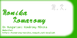 monika komaromy business card