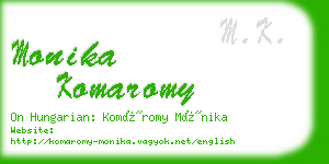 monika komaromy business card